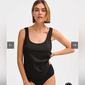 Mate the label black Organic Cotton Layering Tank, Size Small, like new